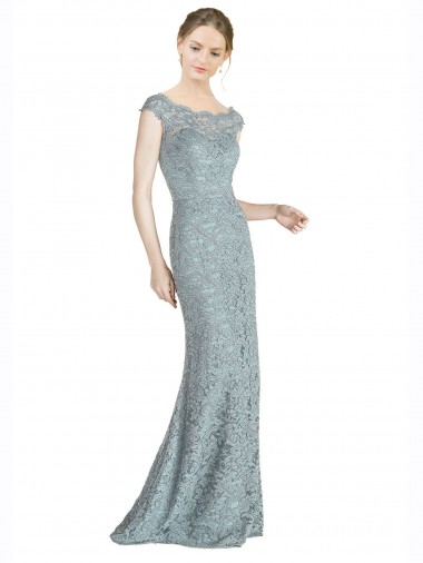 Cap Sleeves Off the Shoulder Lace Long Prom Dress / Bridesmaid Dress Sydney