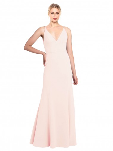 Sleeveless High Neck Stretch Crepe Pink Long Formal Evening Gown / Prom Dress / Bridesmaid Dress Sydney