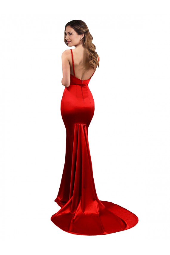 Sleeveless Sweetheart Stretch Satin Red Long Evening Dress / Bridesmaid Dress Sydney